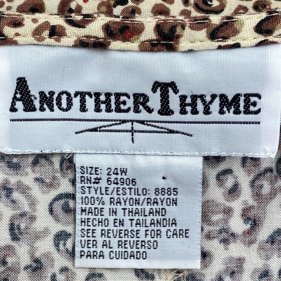 ANOTHER Thyme Leopard Print Shift Midi Dress 24W - Picture 10 of 11